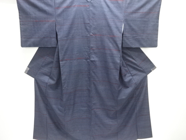 JAPANESE KIMONO / SILK / YUKI TSUMUGI / WOVEN STRIPE